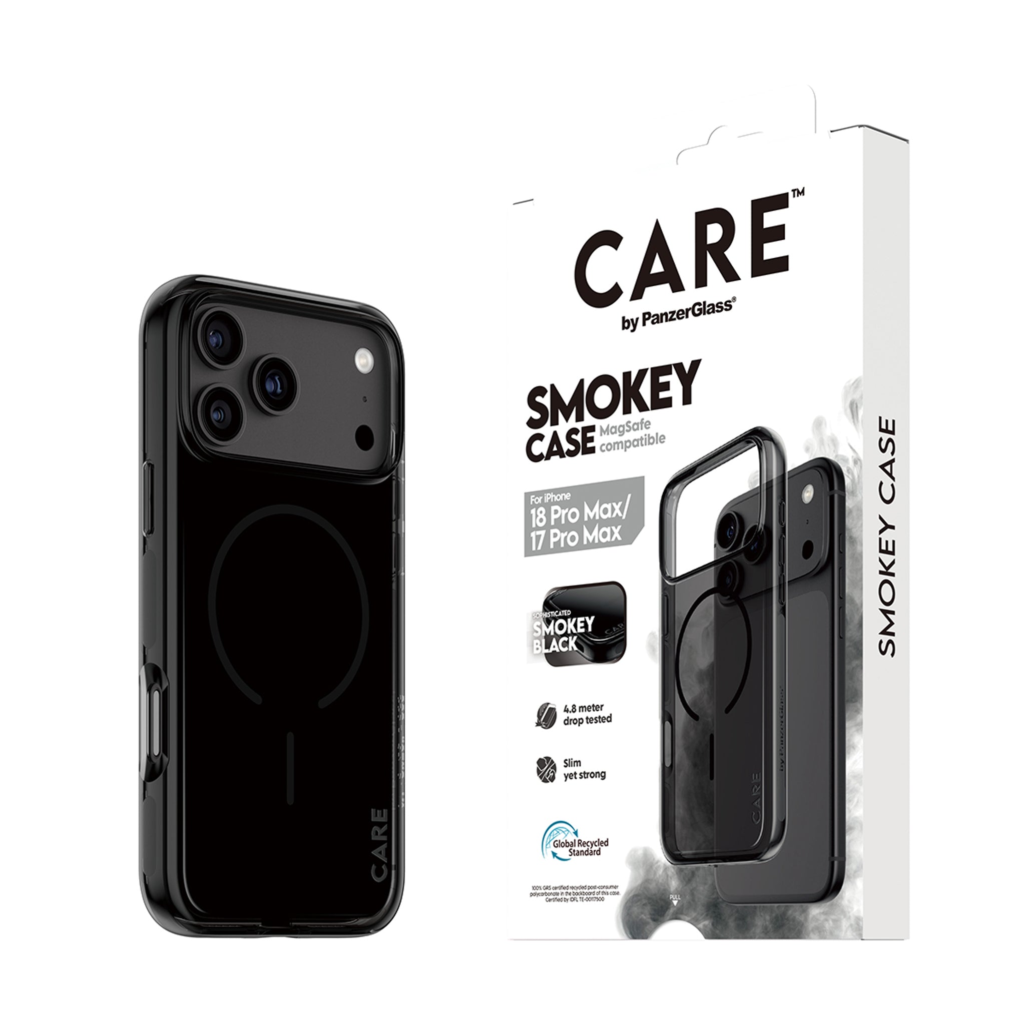 CARE™ by PanzerGlass® Smokey Case m. Sort MagSafe iPhone 18 Pro Max | 17 Pro Max